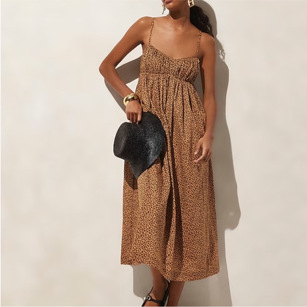 Leopard Print Maxi Dress- Size M